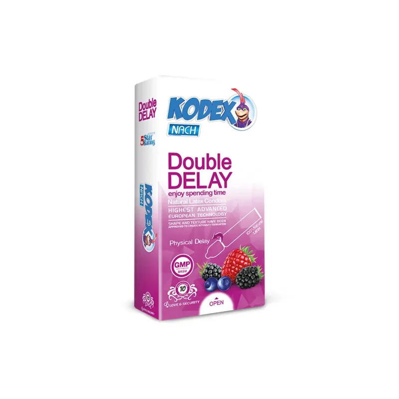 کاندوم تاخیری ناچ کدکس مدل Double Delay بسته 10عددی - Image 1